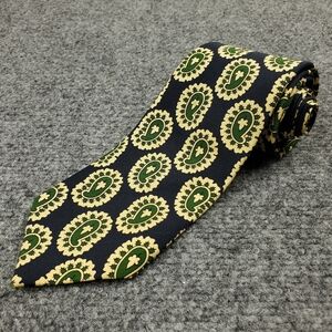 Vintage 80s Polo Ralph Lauren Silk Tie Paisley Geometric Print Made USA Formal